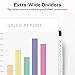Avery Big Tab Insertable Plastic 2 Pocket Dividers for 3 Ring Binders, 5 Tab Set, Bright Two-Tone Multicolor, Works with Sheet Protectors, 1 Set (00031)