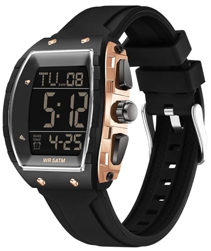 Montre numérique voyage et affaires double fuseau facile à lire