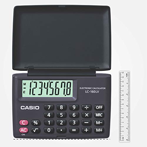 Casio Calculadora de bolso LC-160LV-BK-W-DP