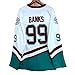 Yajun Adam Banks #99 Mighty Ducks Film Eishockey Trikots Jersey NHL Herren Sweatshirts Atmungsaktiv T-Shirt Bekleidung,M