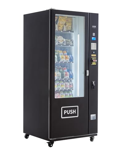 VEVOR Refrigerated Combo Vending Machine, 36 Slots Commercial Snack Soda Drink Vending Machine with ICT Bill/Coin Acceptor, 6-Layer Large Capacity for Business, Shopping Mall, Office, School