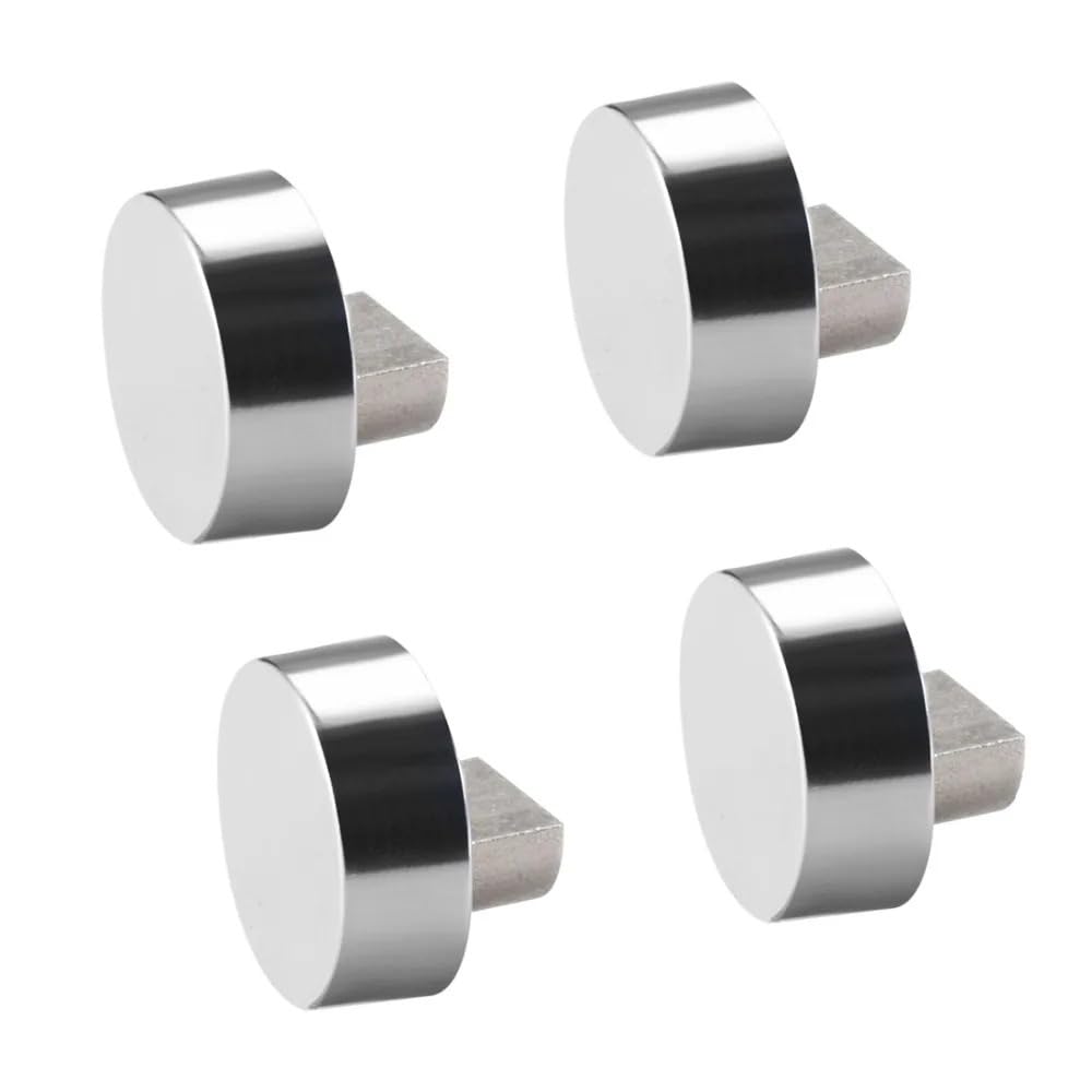 Udhsnjzg One Color Glass Clamps 4Pcs Glass Clamp Bathroom Mirror Clips Zinc Alloy Clip Shelf Support Brackets Holder For 3-5Mm 6-7Mm Thick(6-7Mm Thick)