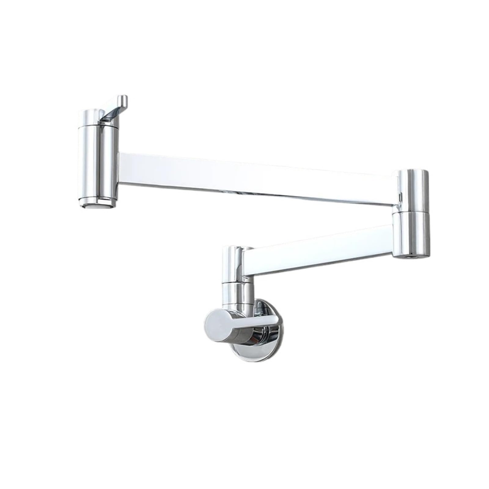 ZQFHSX Brass Kitchen Faucet Pot Filler 360 Rotatable Folding Lengthened with Double Joint Swing Arms Cold Only for Most Scenarios(A)