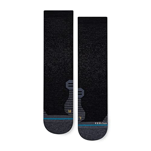 Stance Run Wool Crew St Socks (Medium, Black)2