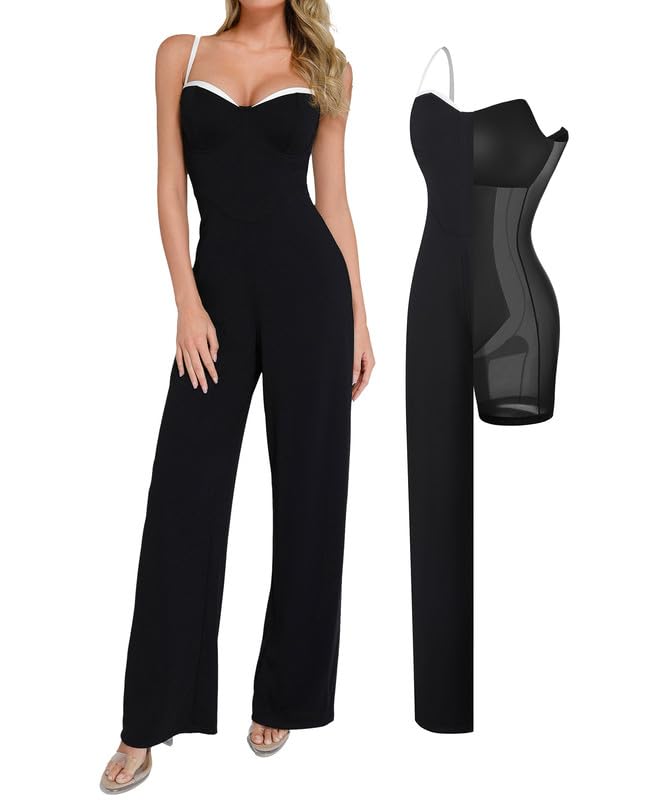 Popilush Formal Jumpsuits for Women Dressy Wide Leg Long Pants Ov...