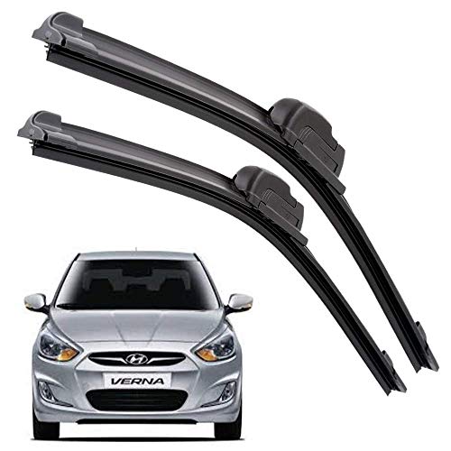 Image of Euro Care Windshield Car Wiper Blades Compatibility With Hyundai Verna Old (Model : 2013-2016) - Set of 2Pc (D-24,P-16)