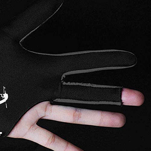 Zeaye 1PCS elastischer Lycra-Drei-Finger-Displayhandschuh, der für Billardschießen und Billard-Sportarten verwendet wird, die von der linken und rechten Hand getragen werden