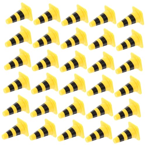 SUPVOX 30pcs Mini Traffic Cones for Cognitive Learning Props for Imaginative Play Educational Miniature Road Sign for Birthdays and Holidays