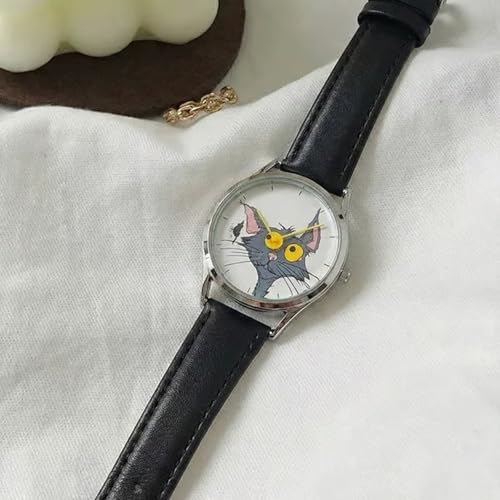 Image of Cat & Mouse Fun Watch, Cute Rat-Mouse Duo Wristwatch, Minimal, Playful & Perfect for Daily Wear