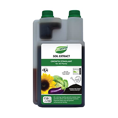 Soil Improver & Organic Fertiliser – Natural Soil Conditioner & Plant Food – Liquid Vermicompost Extract for Indoor & Outdoor Plants – 1L Makes 200L
