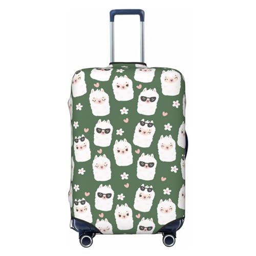 Travel Luggage Cover Protector - Alpaca Faces Washable Suitcase Covers For 18-32 Inch Luggage