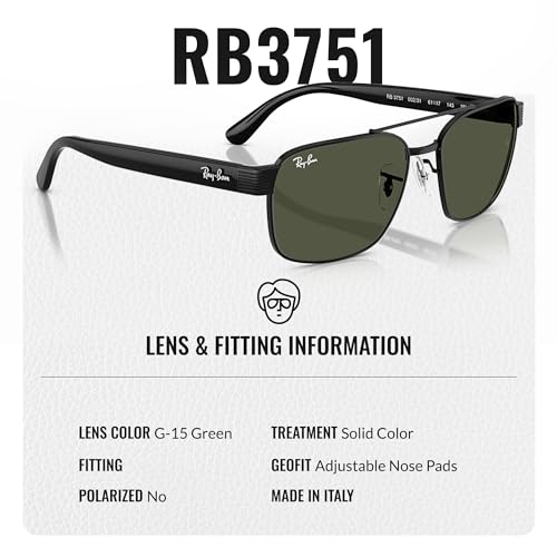 Ray-Ban RB3751 Square Shaped Sunglasses for Men & Women with Official RAYBAN Eyewear Kit4