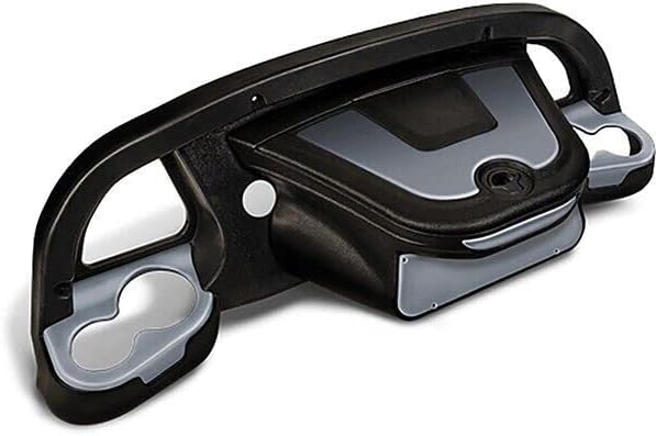 DoubleTake - Carrito de golf negro con inserciones plateadas precedente de coche