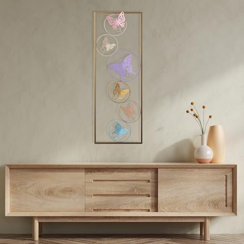 Objet de décoration en métal 32x5x90cm art mural Hanah Home - 4