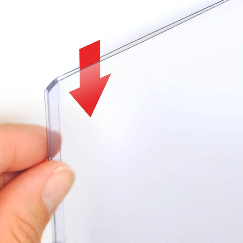 StoreSMART - Heavy Duty Flex - Menu Vinyl Plastic Toploaders - 4 ¼" x 11"- 50 Pack - Made in USA - PE3061S-16G-50