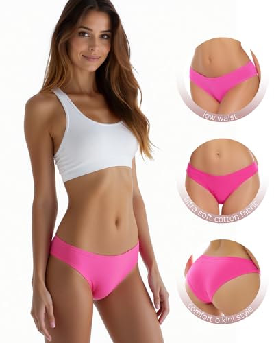ANZERMIX Women's Breathable Cotton Bikini Panties Pack of 62