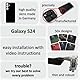 TF Skins Skin passend für Samsung Galaxy S24, S24 Plus, S24 Ultra. Aufkleber für die Rückseite zum Schutz. Kompatibel mit Fast Allen Cases (Matt Schwarz, Galaxy S24)