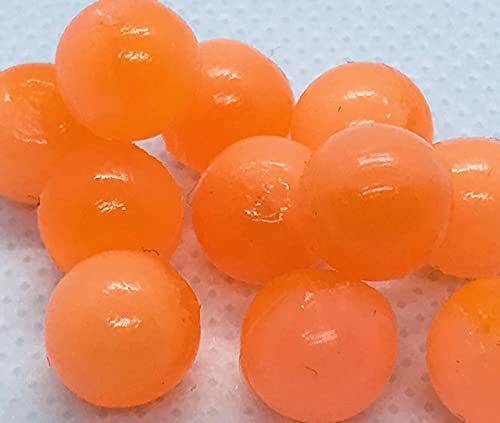 BnR Tackle SBRL514 Soft Beads, 14 mm, 50/50 roe Light, Neutral Buoyancy, 10/Pack
