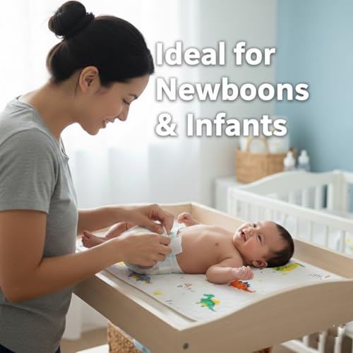 Image of Safe-O-Kid Baby Diaper Changing Mat, 70 x 49 cm Waterproof & Foldable Bed Protector, Soft & Comfortable Changing Pad for Newborns, Travel-Friendly & Easy to Clean - (Pack of 1)
