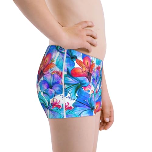 Boys' Cotton Boxer Brief Soft Underwear-Bright Flowers2