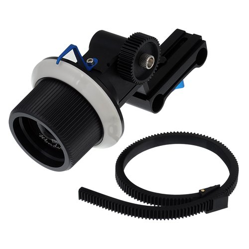 Image of Fotodiox Pro Geared Follow Focus Drive Compatible with DSLR, Mirrorless, and Video Cameras fits Shoulder Supports, Stabilizers, and Video Rigs - Mounts on 15mm Rod Systems