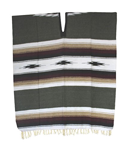 Del Mex Mexican Diamond Woven Eastwood Poncho2