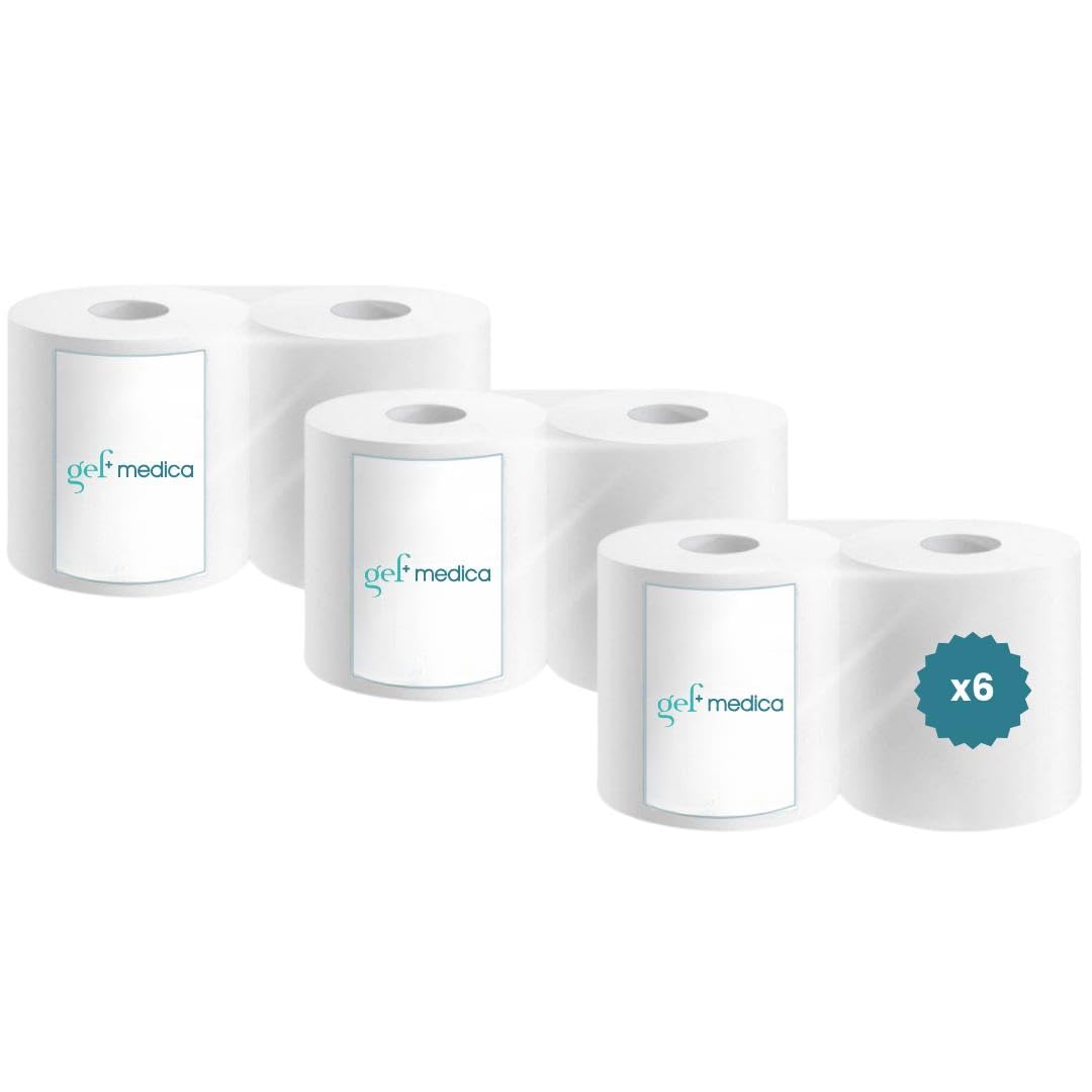 gef + medica - 6 Rotoli Carta Asciugatutto - 4800 Strappi Totale - 117 Metri per Rotolo - 2 Veli - Pura Cellulosa - Bobina Carta Casa Extra Spessa - Made in Italy