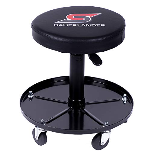Lot De 2 Tabourets Pneumatiques Koda - Rembourrage épais, Pivotants - Garage, Atelier