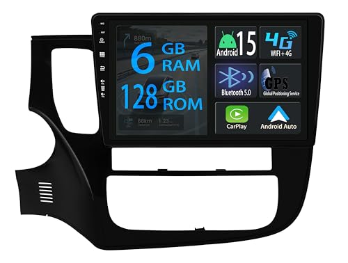 Autoradio Android 15 pour Outlander pour voyager en famille avec GPS et CarPlay sans fil
