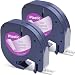 2PK Compatible Plastic Tape Black on Clear Labeling Replace Dymo LetraTag Label 16952 S0721530 for LT Plus LT100T QX50,1/2 inch X 13Feet (12mmx4m)