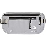 VENTURE 4TH Travel Money Belt RFID Blocking Hidden Waist Stash (Silver)