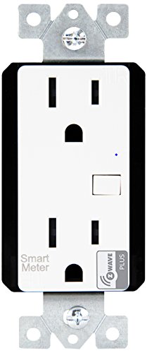Enerwave ZW15RM-PLUS Smart Outlet, Z-Wave Outlet, Wireless Outlet for Z-Wave Home Automation, Z-Wave Plus Wall Outlet, Smart Meter Energy Monitor, Interchangeable Face Covers