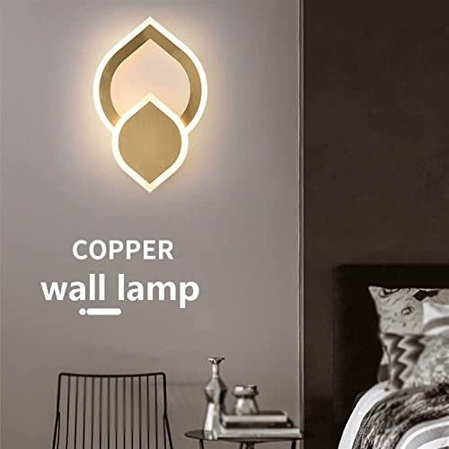 Lámpara de pared oro LED de 15W regulable para pasillo y salón modernos 2