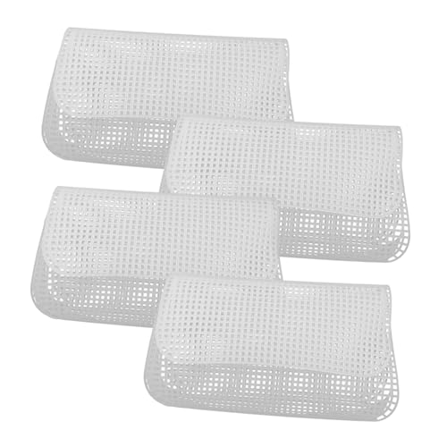 ERINGOGO 4pcs Mesh Fabric Sheet for DIY Canvas Bag Craft Mesh Woven Canvas Bag Making Supplies