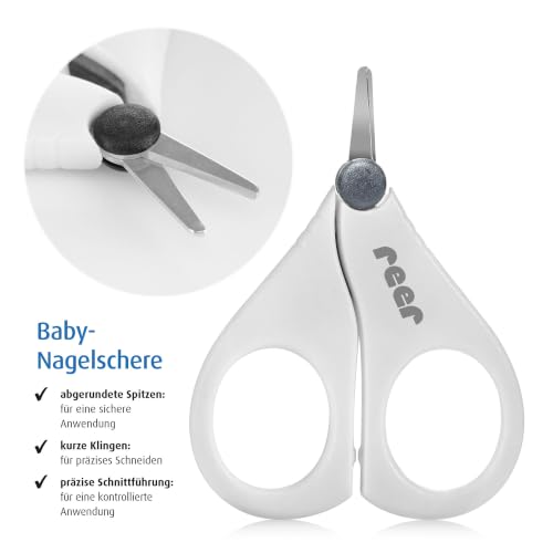 Reer BabyCare Nagelpflege-Set, Babynagelschere und Nagelknipser, weiß – Ansicht 3