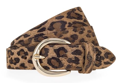 Ceinture en cuir Tamaris W90 taupe et marron foncé pour femme
