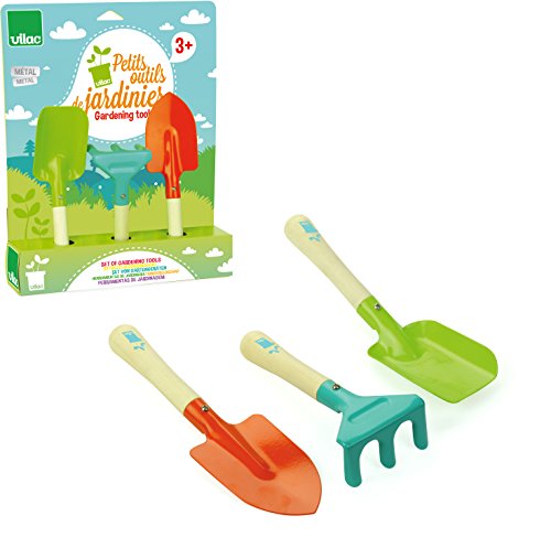 Vilac- Petits Outils de Jardinier, 3803, Bleu