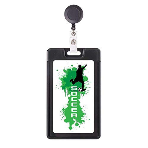 Étui rétractable pour badge de sport football et porte-clés