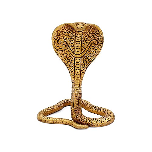 Image of VEDIC VAANI Brass Lord Shiva Nagaraj Vasuki Serpent Naag Devta (Snake) Sharpdosh Idol for Puja (1 Pcs)