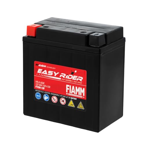 Fiamm Batteria per Moto e Scooter FTX9A-12B 9AH 100A, Batteria Easy Rider AGM Technology, Massima Potenza di Avvio,Senza Manutenzione, Già Carica, Pronta all'Uso