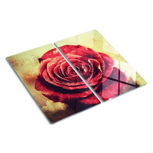 Planche à découper en verre 30x52 cm résistant chaleur protège plaque induction