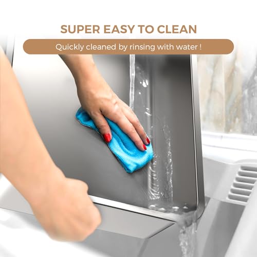 Arenero para gatos acero inoxidable 30L con raspador miniatura 2