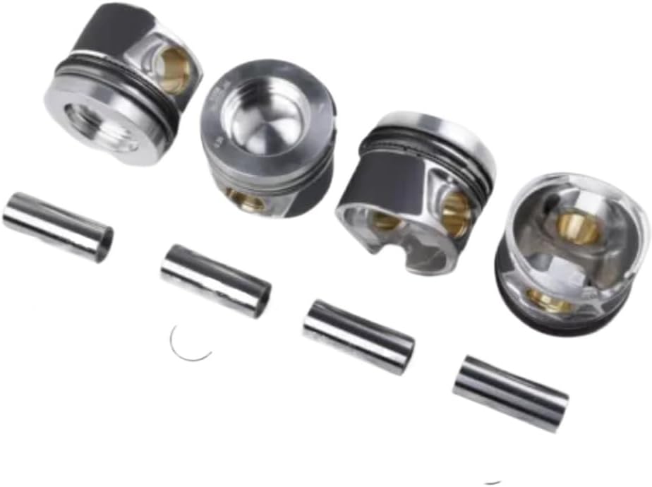 4-Piece Piston and Ring Kit Compatible with 2005-2014 Beetle (Car), Transporter, and A3 2.0 TDI CJAA Engine - Replaces 03L107065M 03L107065N