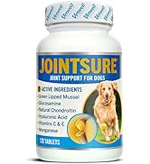 JOINTSURE Joint Support Supplements for Dogs – 120 Tabs, Aids Stiff Joints, Supports Joint Struct...