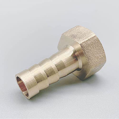 Zkenyao-Brass Connector Brass Female Barb Hose Tail Fitting Fuel Air Gas Water Hose Oil 4m-12m 1/8'' 1/4'' 1/2'' Pneumatic Connector, Simple to Install