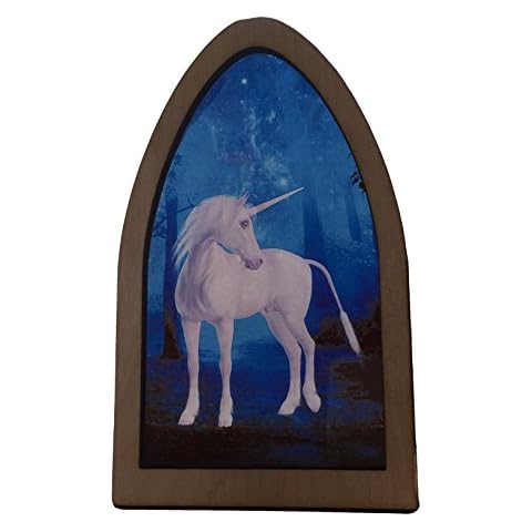 Secret Fairy Door Enchanted Stained Glass Unicorn Window - A Portal to a Magical Land Cover