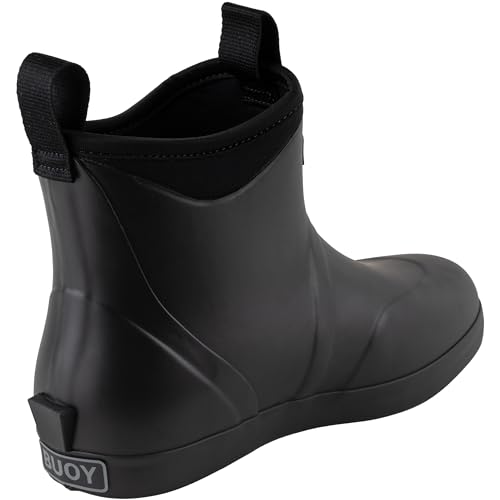 Image of Buoy Boots Women's Waterproof Ankle Rain Boots, Rubber Deck & Fishing Boots | Neoprene Lining, EVA Foam Insole, Slip-Resistant Non-Marking Outsole for Comfortable Traction on Boats, Farms & Wet Ground
