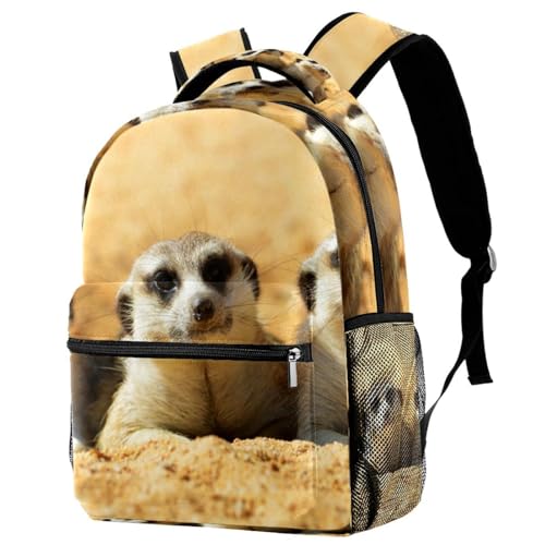 Sac à dos décontracté multicolore Suricata 29x20x40cm pour fille et garçon