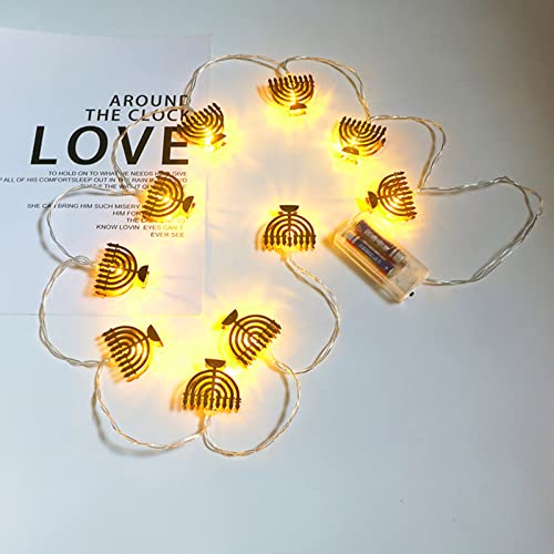 Glow In The Dark Tattoos For Kids 10 Led Chanukah Hanukkah String Party Light Decors Candlestick (Yellow, One Size) #TOP6