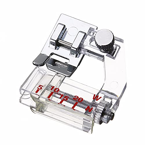 Pied de presse à ruban réglable de 5 mm à 20 mm - Pour tous les modèles Singer, Brother, Babylock, Euro-Pro, Janome, Kenmore, White, Juki, New Home, Simplicity, Elna...